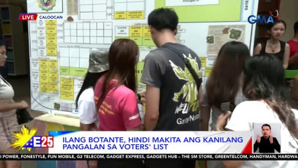 Ilang botante, hindi makita ang kanilang pangalan sa voters list | Eleksyon 2025