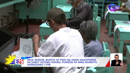 Mga senior, buntis at PWD, puwede pa bumoto hanggang 7 p.m. | Eleksyon 2025