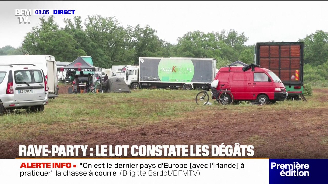 La rave-party illégale dans le Lot se vide de ses participants