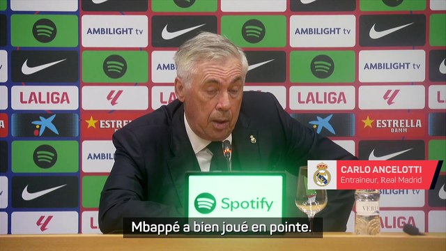 Ancelotti satisfait de Mbappé malgré la défaite