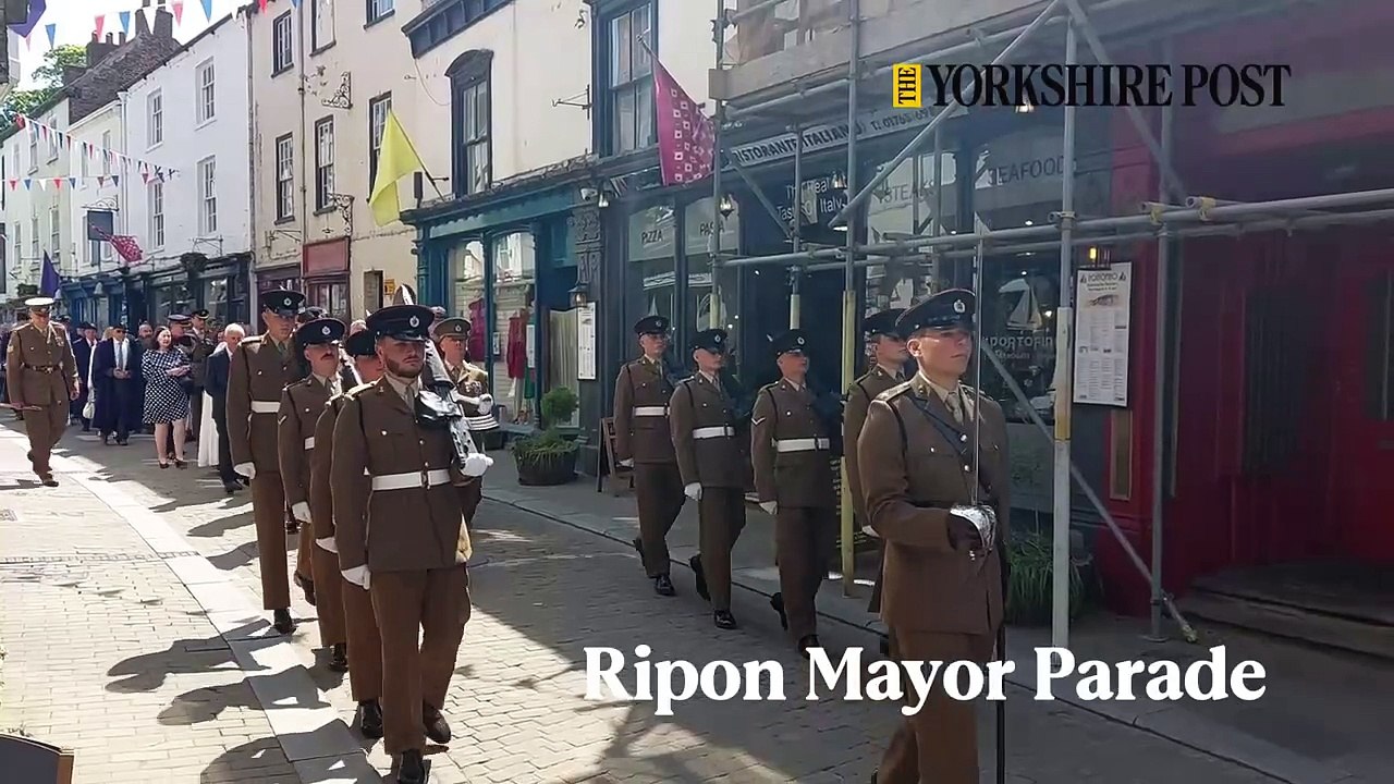Ripon Mayor Parade: The Engineer Regiment paraded through the town to exercise the Freedom of Ripon