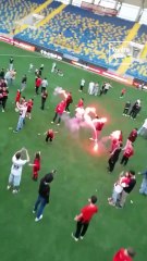 Gençlerbirliği'nin Süper Lig kutlaması FPV dronla görüntülendi