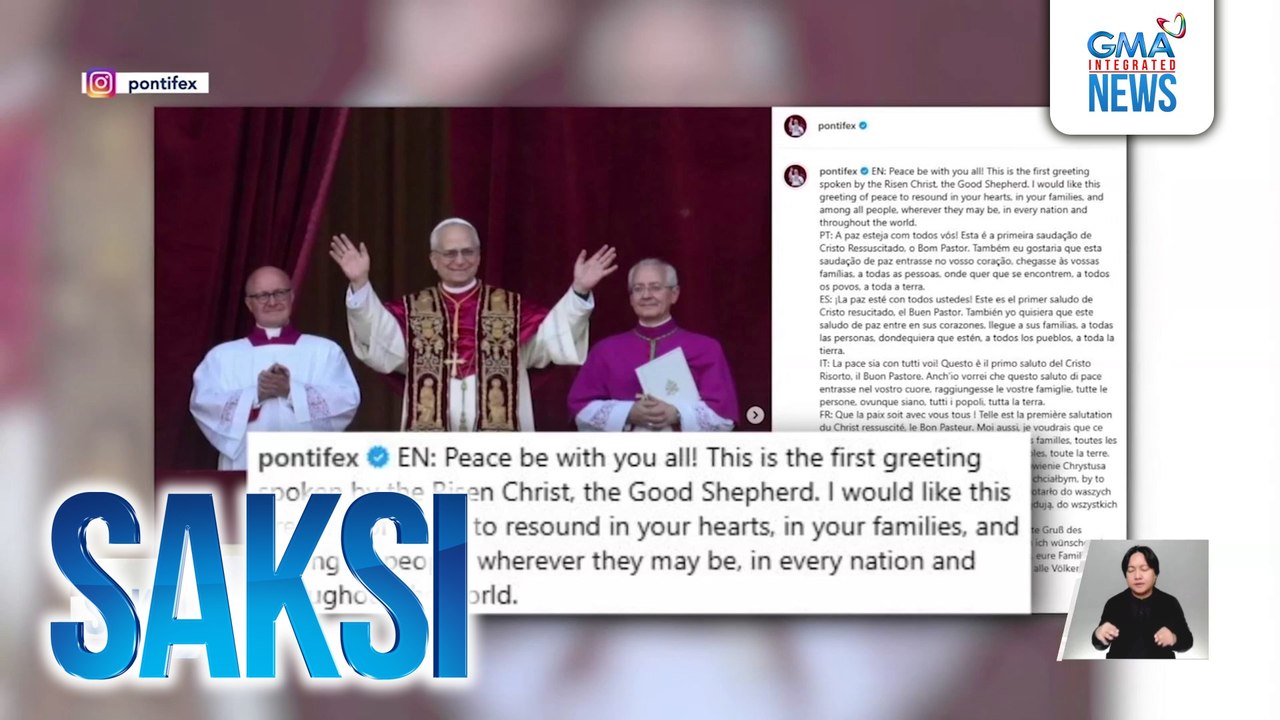 Pope Leo xiv, kapayapaan pa rin ang mensahe sa kanyang unang Instagram post | Saksi