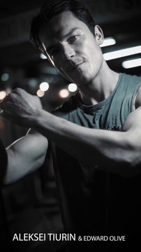 Male supermodel gym workout shoot Aleksei Tiurin & Edward Olive in Tomas Sanchez Fitness Madrid