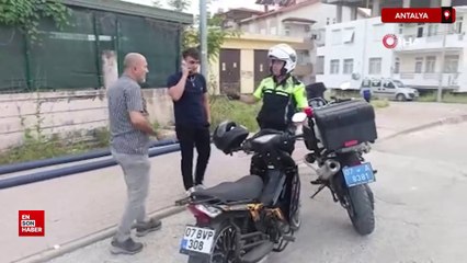 Antalya'da polisin önünde yaptığı akrobatik hareketler pahalıya maloldu
