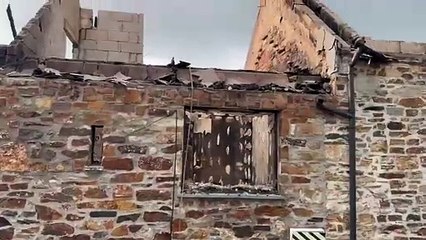 Devastation following a major fire at a house in Launceston