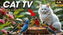 Relaxing Video for Cats to Watch Bird and Squirrel in Nature – Pure Cat Entertainment