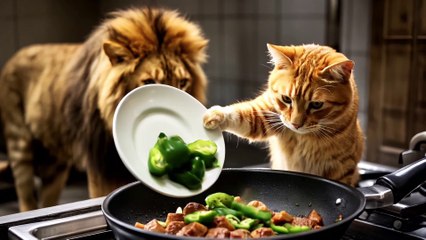 Ginger Mom Cat’s Embrace of Love: Nurturing a Lonely Black Kitten with Devotion
