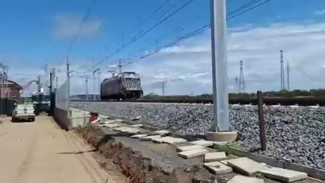 Las pruebas ferroviarias en la variante este de mercancías de Valladolid