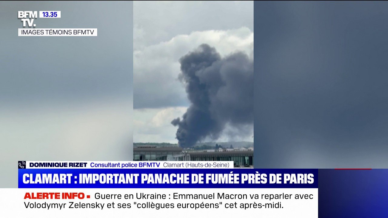Hauts-de-Seine: un important panache de fumée visible à Paris après des explosions entendues à Clamart