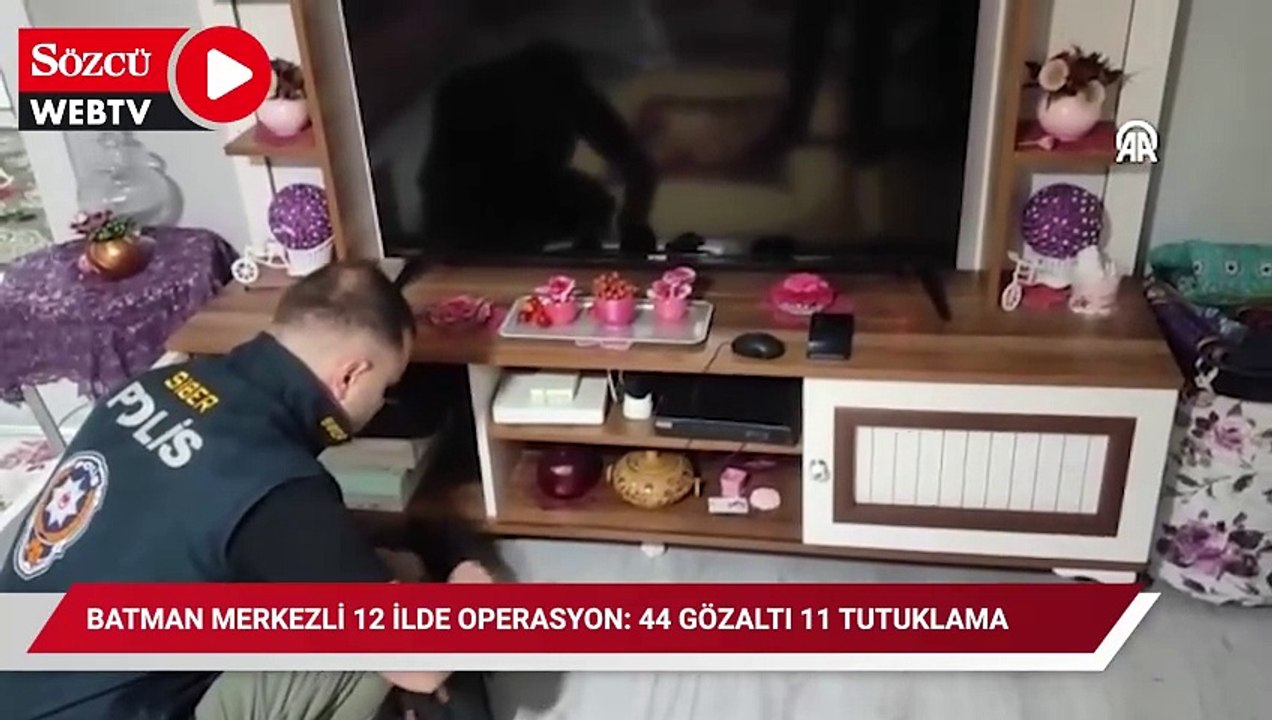 Batman merkezli 12 ilde operasyon: 44 gözaltı 11 tutuklama