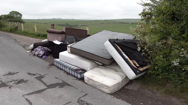 Rubbish dumped at West Sussex beauty spot; council condemns fly-tipping