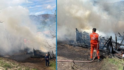 Bolu'da çıkan yangında cami, köy konağı ve bir ev yandı