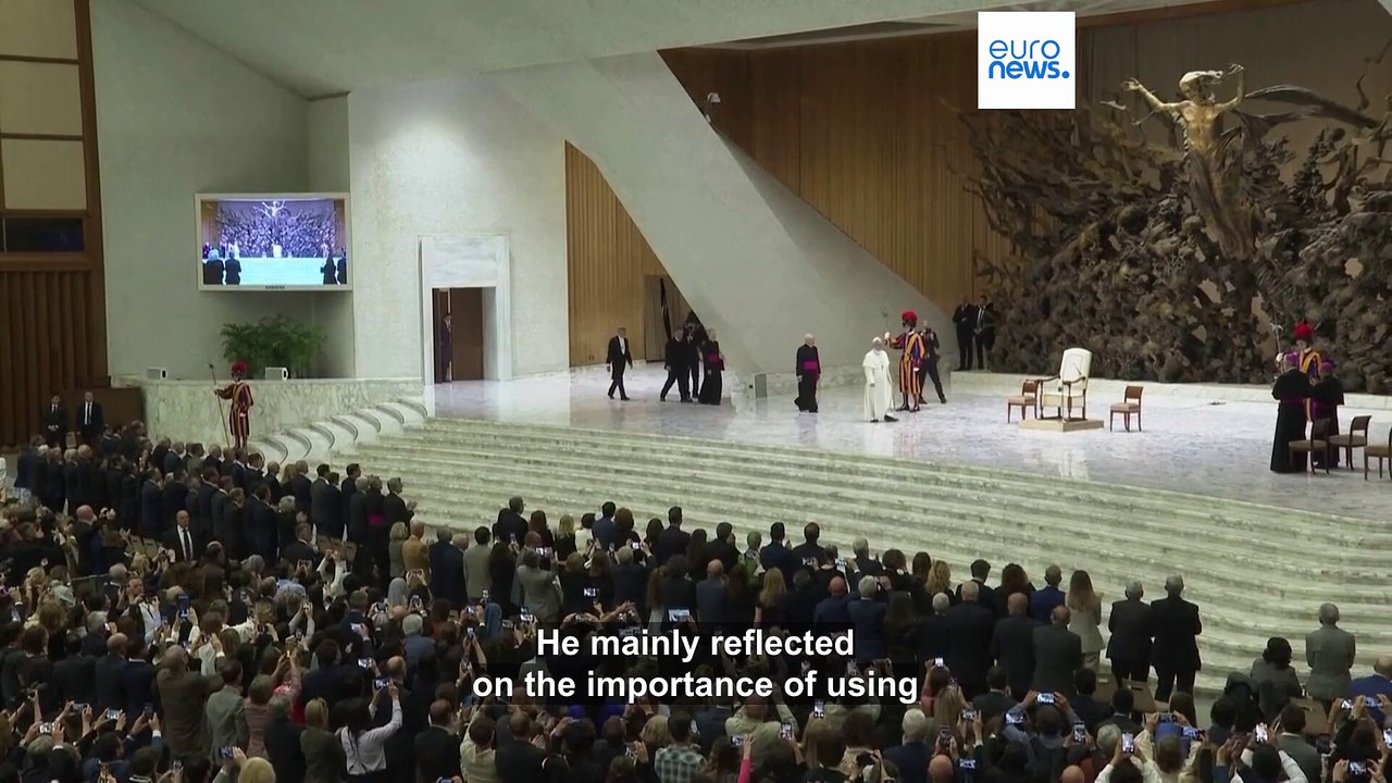 Pope Leo XIV hosts first audience with the press at the Vatican