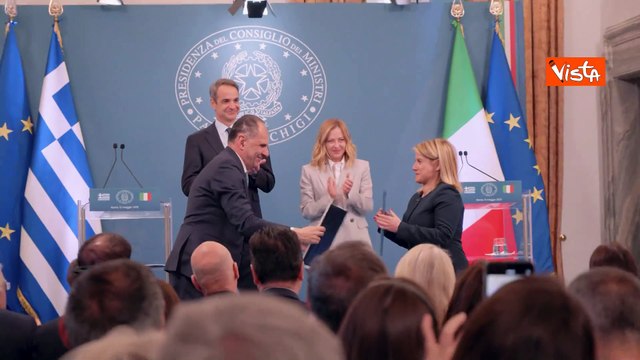 Vertice intergovernativo tra Italia e Grecia, con Meloni e il primo ministro greco Mitsotakis