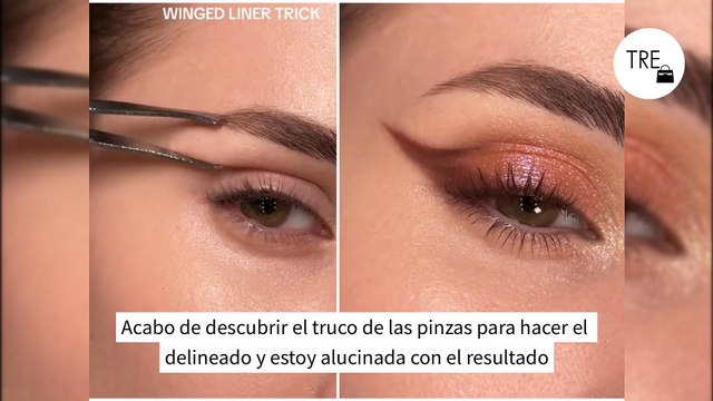 Acabo de descubrir el truco de las pinzas para hacer el delineado y estoy alucinada con el resultado
