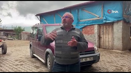 Amasya’da ineklerin depreme yakalandığı anlar kamerada