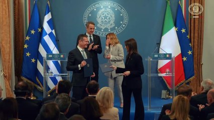 Meloni - Vertice intergovernativo Italia-Grecia, firma di accordi e dichiarazioni alla stampa (12.05.25)