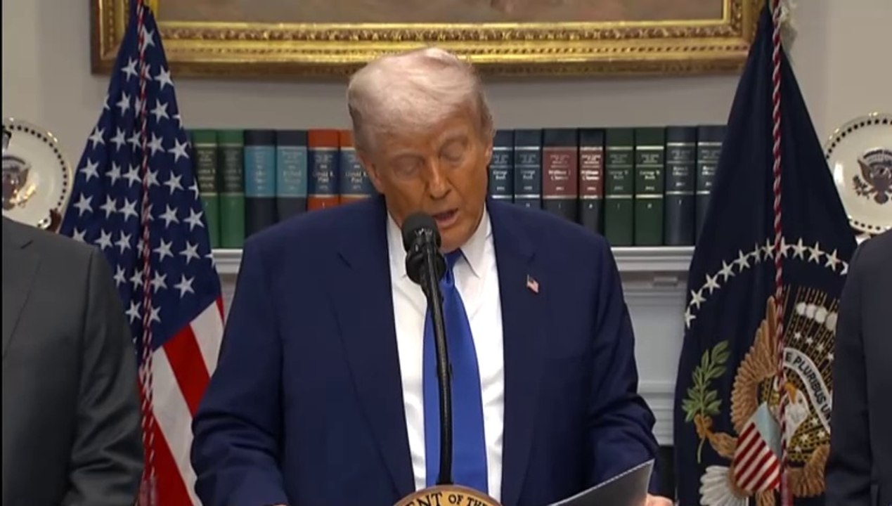 President Trump addresses release of US hostage Edan Alexander_480p