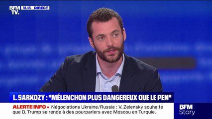 Louis Sarkozy: "Jean-Luc Mélenchon est une plus grande menace que Jordan Bardella"