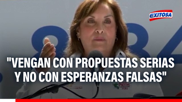 Dina Boluarte pide a próximos candidatos presidenciales propuestas serias: Que lo que se diga, se cumpla