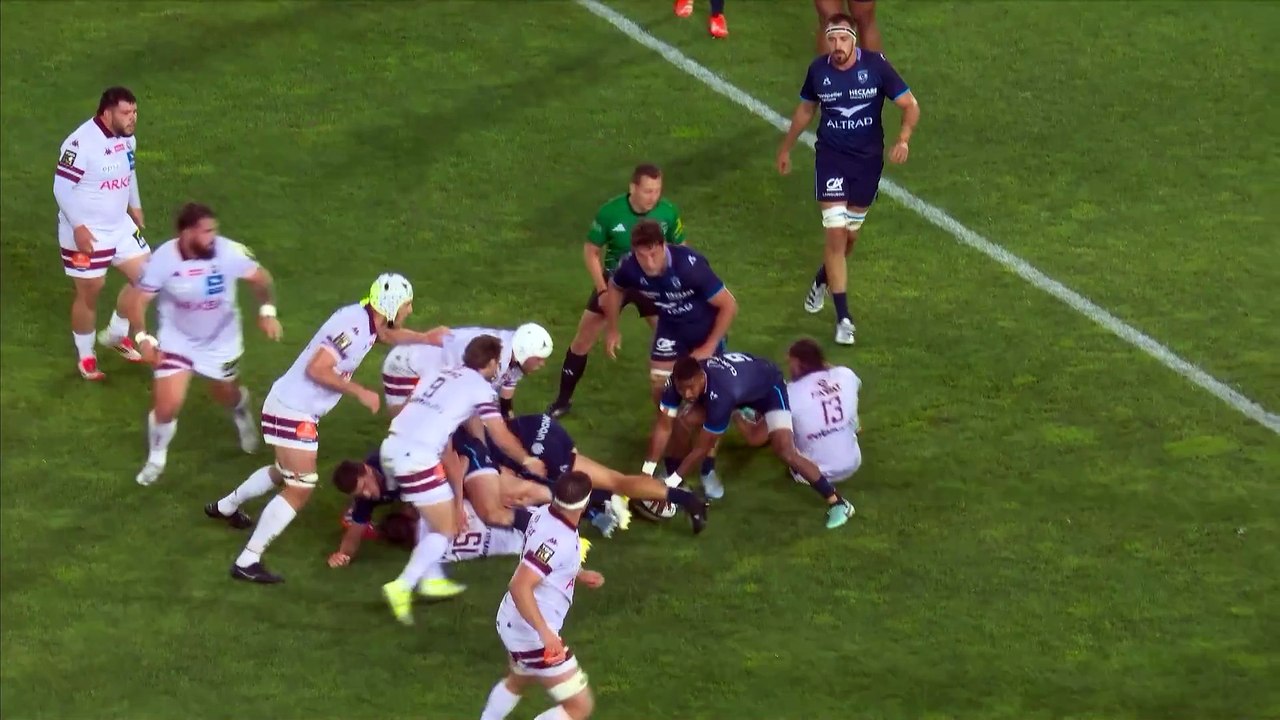TOP 14 - Essai de Lenni NOUCHI (MHR) - Montpellier Hérault Rugby - Union Bordeaux-Bègles