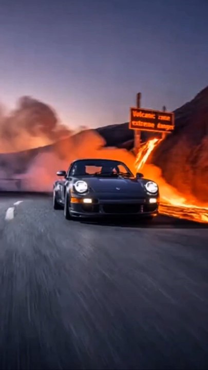 Epic Volcano Escape in a Porsche 911 – You Won’t Believe What Happens Next!"