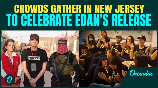 U.S.-Israeli Hostage Edan Alexander Freed by Hamas, Crowd Erupts in Joy | New Jersey | Tel Aviv