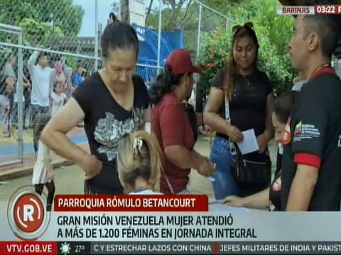 Más de mil 200 féminas fueron atendidas con jornada de atención integral en Barinas