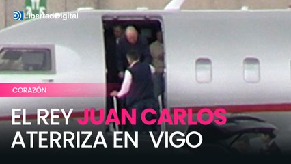 El Rey Juan Carlos aterriza en el aeropuerto de Vigo
