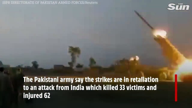 Moment Pakistan fires missiles into India as tensions escalate between nuclear-armed rivals(720P_HD)