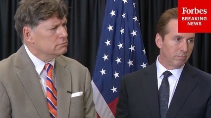 Top Trump Officials Speak To Reporters After First Flight Of Afrikaners Arrives In US
