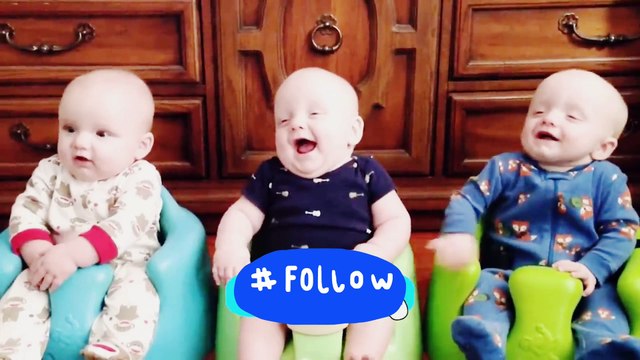 Twins babies laughing video
