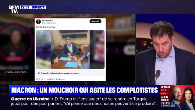 L'ŒIL DE RAPHAËL - Macron: un mouchoir qui agite les complotistes