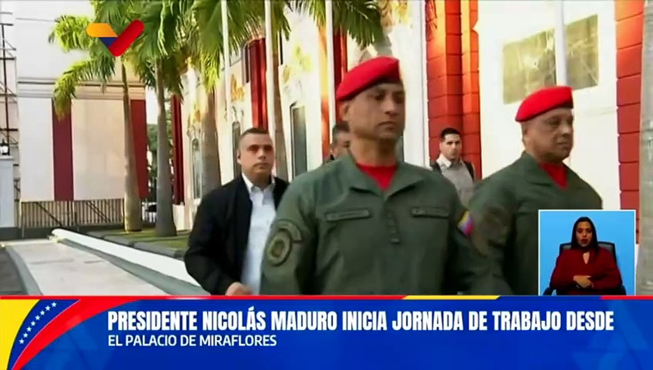 Presidente Nicolás Maduro inicia jornada de trabajo desde el Palacio de Miraflores