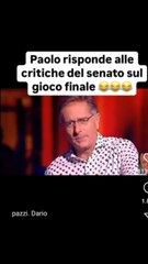 paolo Bonolis risponde alle critiche del senato sul gioco finale