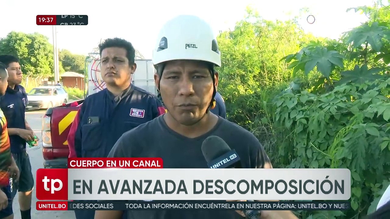 Rescatan un cuerpo sin vida que fue encontrado en un canal de drenaje en Santa Cruz