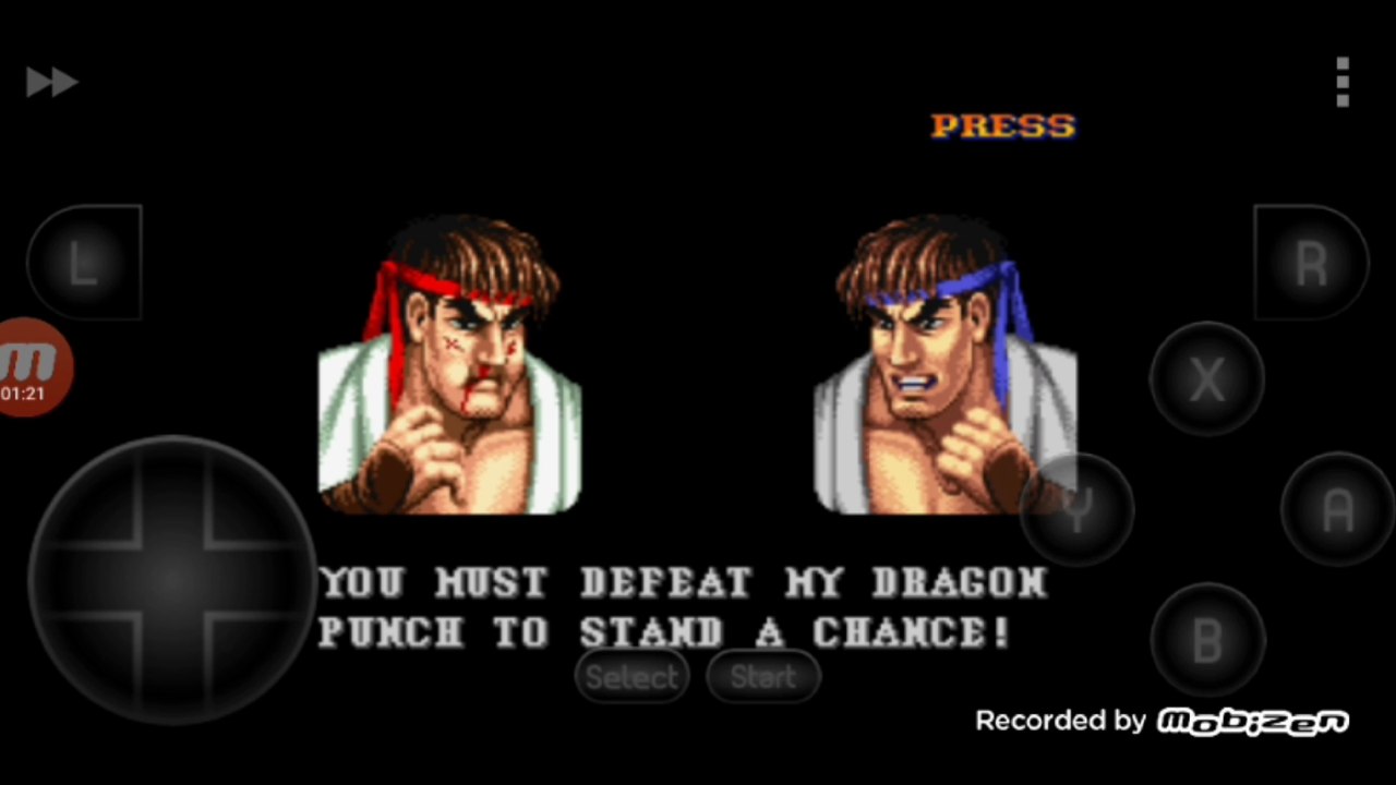 Street Fighter II Turbo: Hyper Fighting Ryu vs Ryu clone Ryu é derrotado por Ryu clone