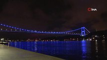 Fatih Sultan Mehmet Köprüsü, Engelliler Haftası sebebiyle ışıklandırıldı