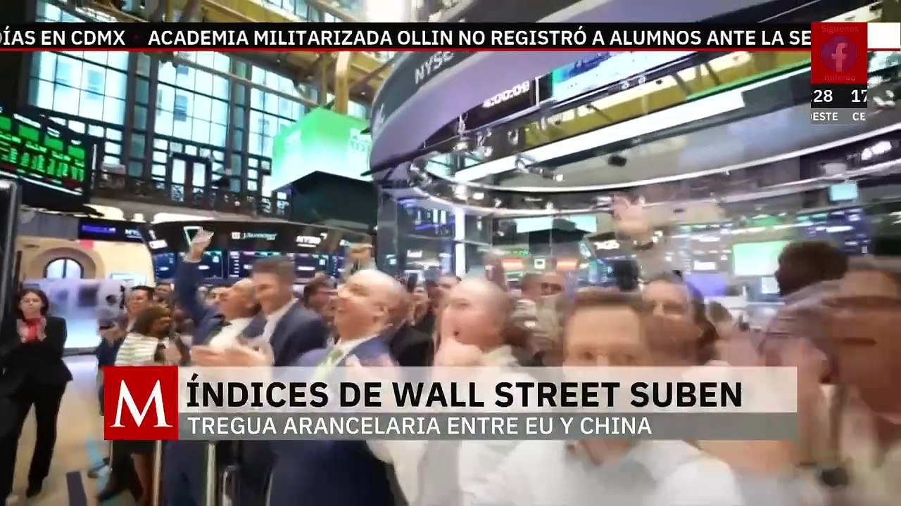 Índices de Wall Street reaccionan tras tregua arancelaria entre Estados Unidos y China