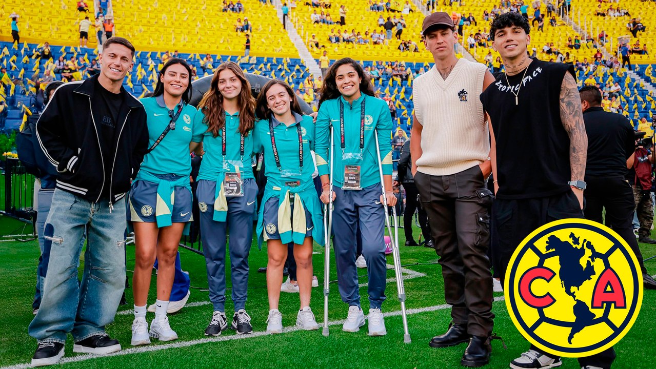 Igor Lichnovsky, Kevin Álvarez y Brian Rodríguez muestran su apoyo a América Femenil en la final ante Pachuca