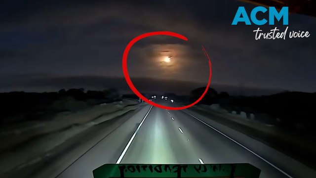 Dashcam footage captured the moment a meteor lit up the sky over WA