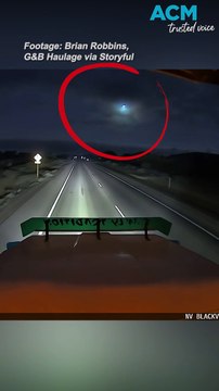Dashcam footage captured the moment a meteor lit up the sky over WA