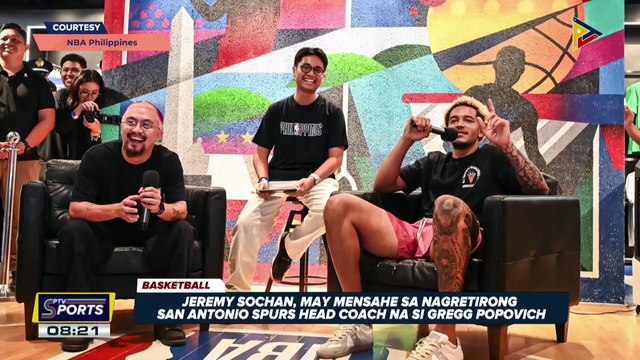 Jeremy Sochan, may mensahe sa nagretirong San Antonio Spurs Head Coach na si Gregg Popovich