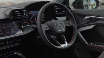 2025 Audi S3 Sportback Interior Design in Progressive Red