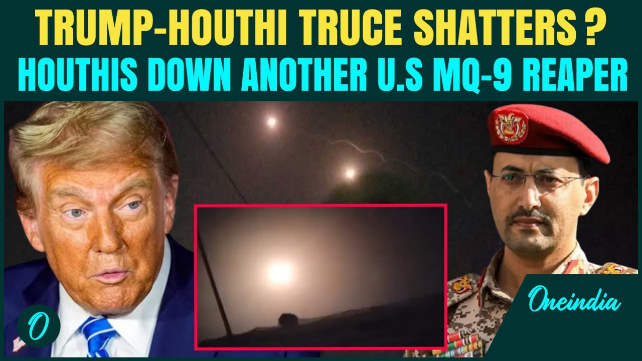 Houthis Backstab Trump? US MQ-9 Reaper Blown Out of Sky Days After Ceasefire Deal | SHOCKING Video