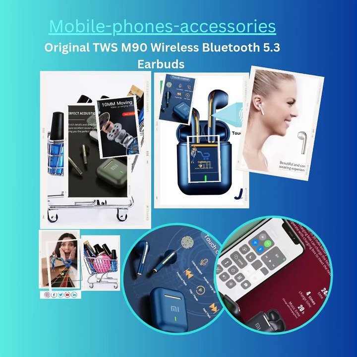 Original TWS M90 Wireless Bluetooth 5.3 Earbuds