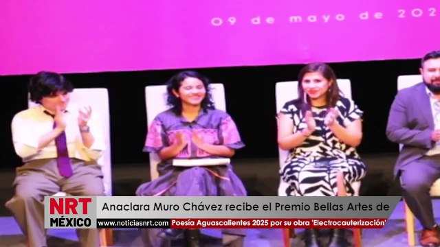 Anaclara Muro Chávez recibe el Premio Bellas Artes de Poesía Aguascalientes 2025 por su obra “Electrocauterización”