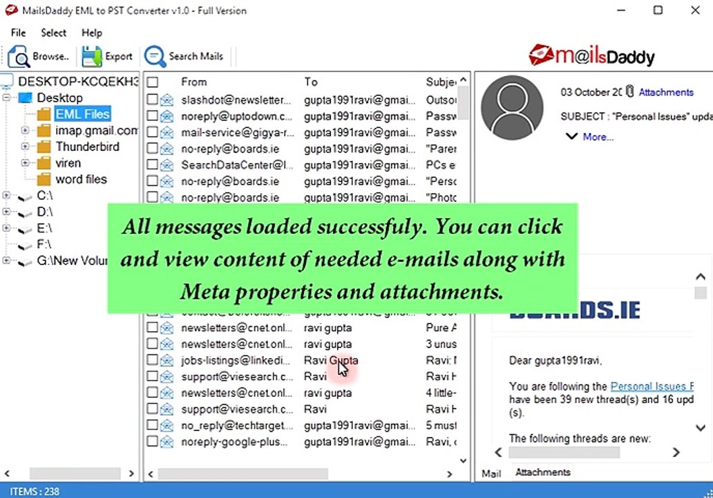Convert EML to PST Effortlessly | Supports Outlook 2021/2019/2016