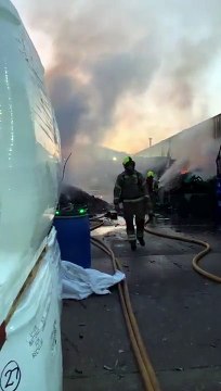 Firefighters battle blaze at recycling facility in Darlaston
